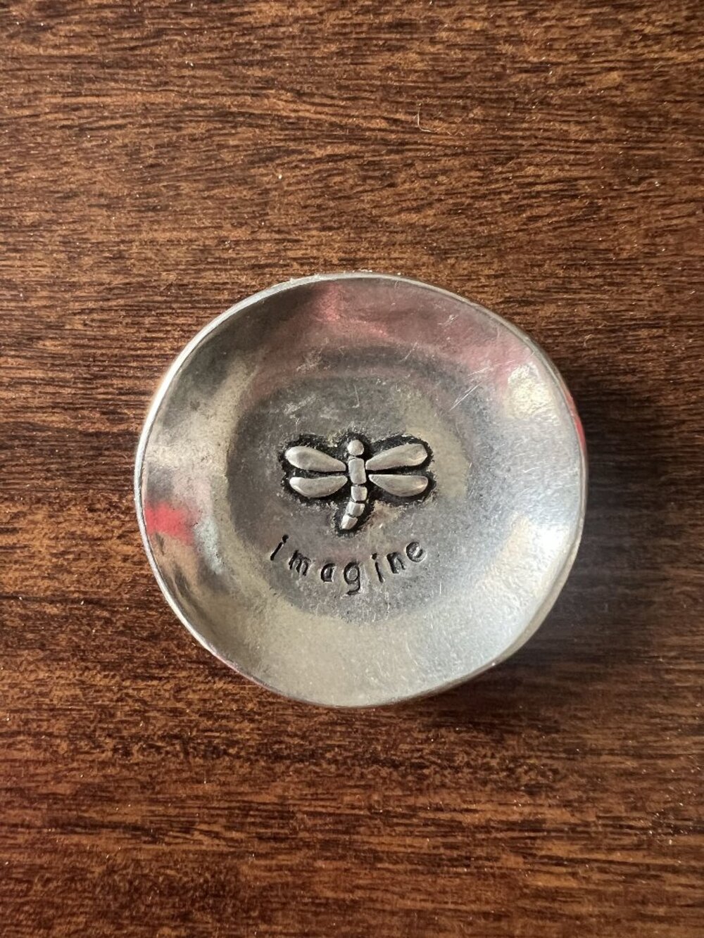 Basic Spirit Pewter Trinket Dish Imagine Dragonfly Ring Dish Fair Trade 2 In
